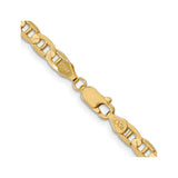 14K Yellow Gold 4.5 mm Polished Chain Necklace, Solid alternate angle