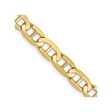 14K Yellow Gold 5.25 mm Polished Chain Necklace, Solid detail view