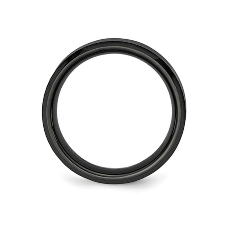 Beveled Edge wedding band ring alternate angle