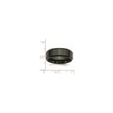 Beveled Edge wedding band ring shown for scale