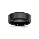 Beveled Edge wedding band ring