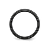 Beveled Edge, Brushed wedding band ring alternate angle
