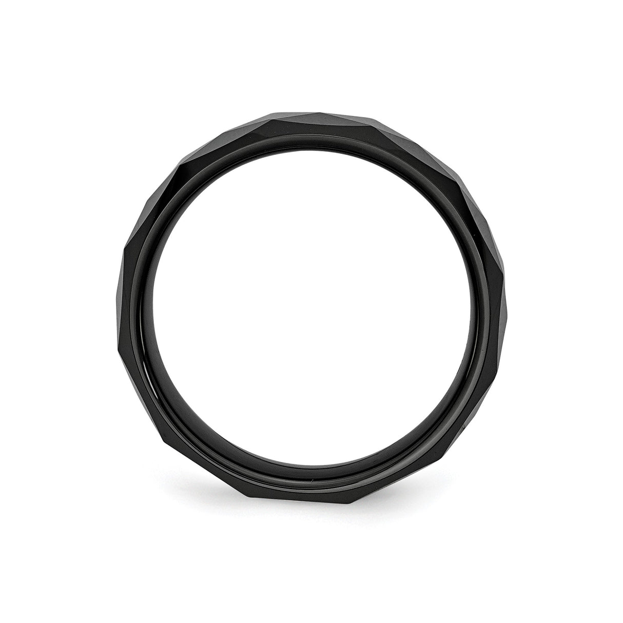 Beveled Edge wedding band ring alternate angle
