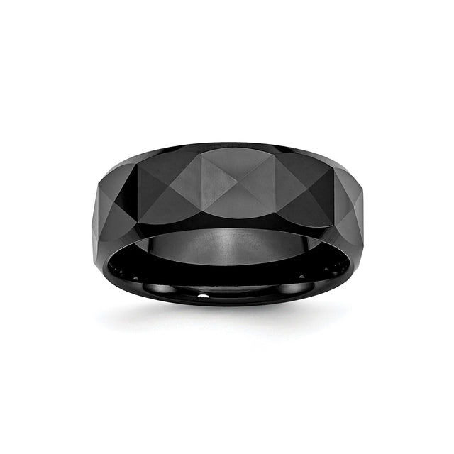 Beveled Edge wedding band ring