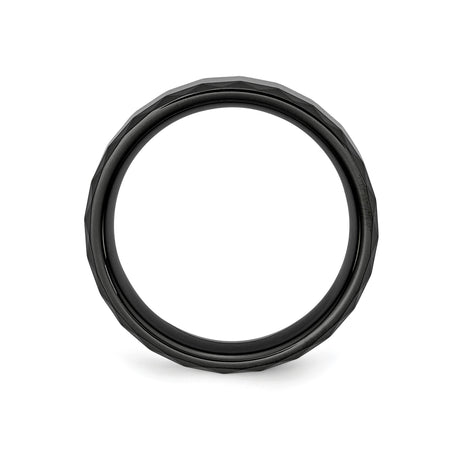 Beveled Edge wedding band ring alternate angle