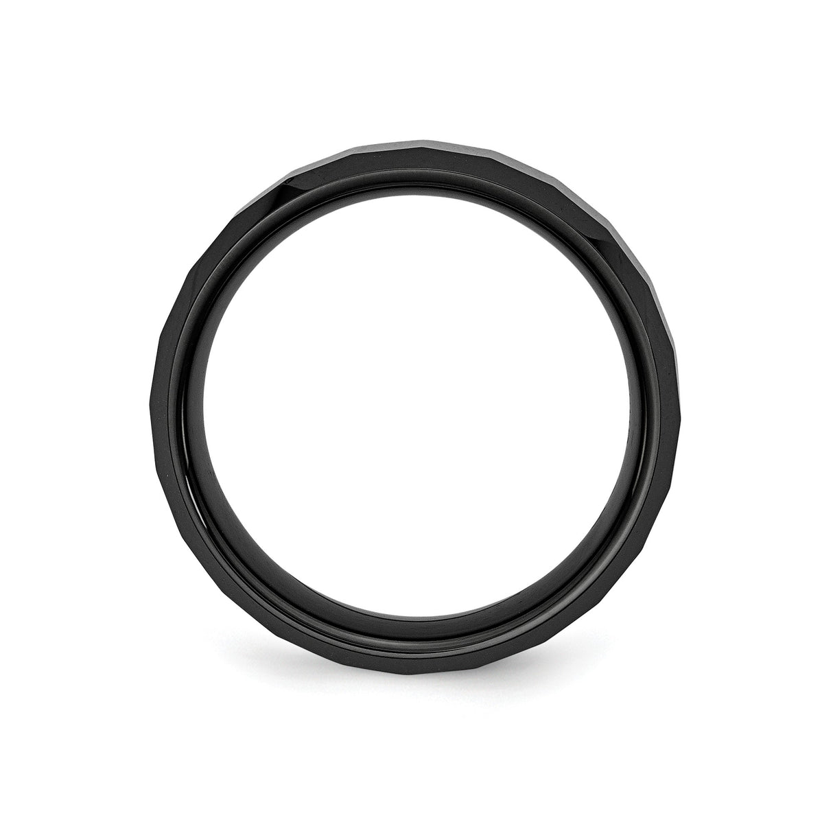 Beveled Edge wedding band ring alternate angle