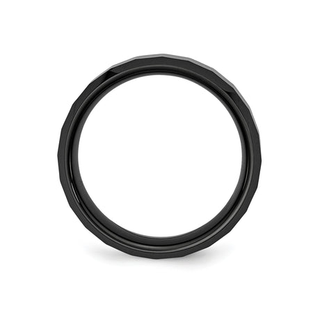 Beveled Edge wedding band ring alternate angle