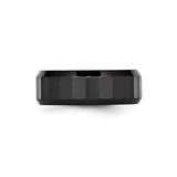 Beveled Edge wedding band ring detail view
