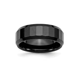 Beveled Edge wedding band ring