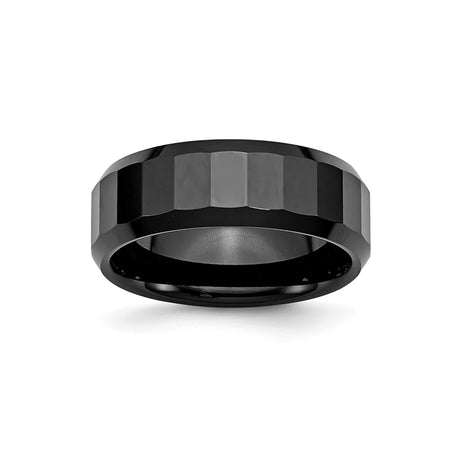 Beveled Edge wedding band ring
