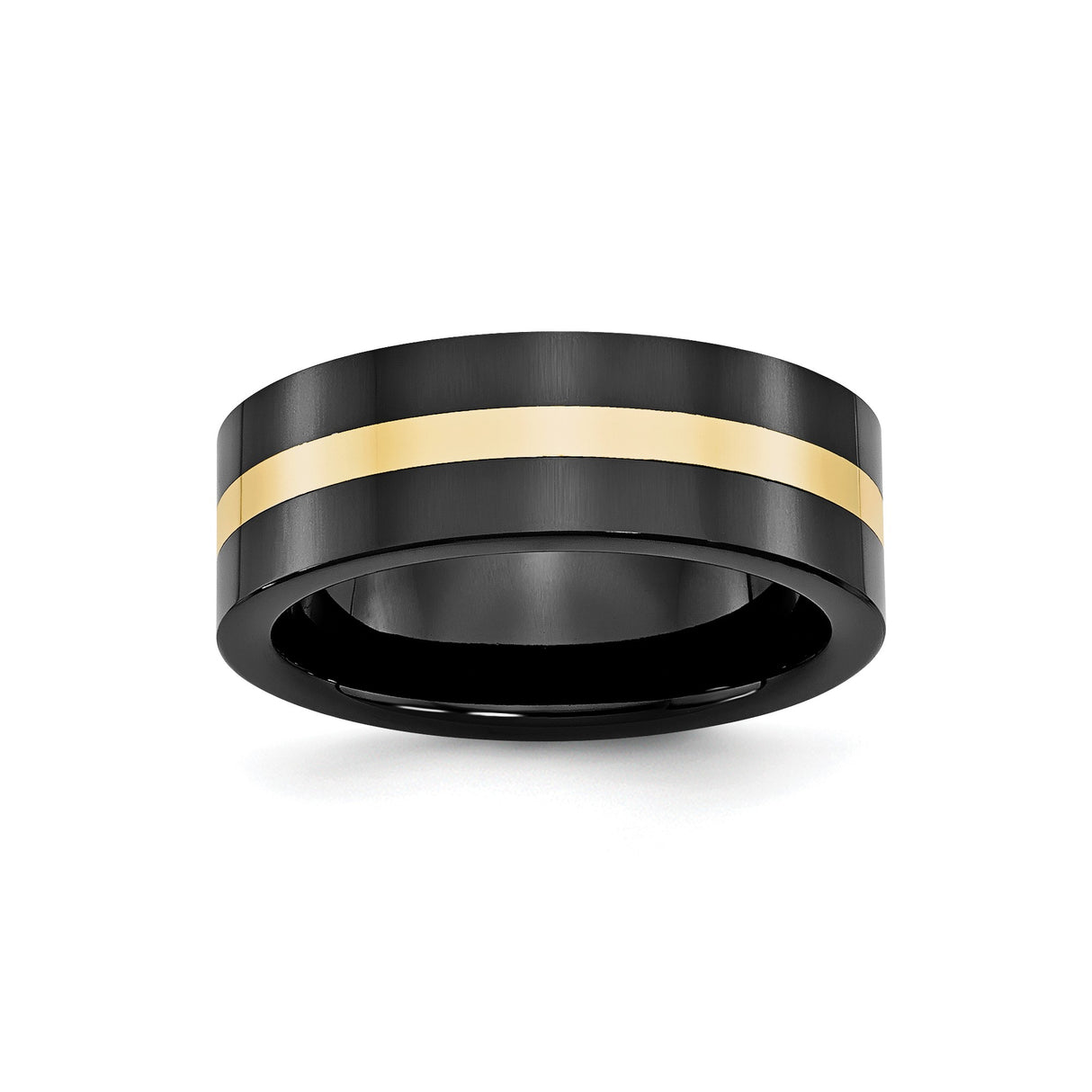 14k Flat wedding band ring