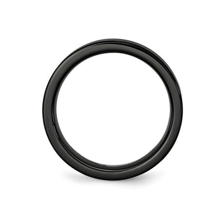 Brushed, Flat wedding band ring alternate angle