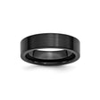 Brushed, Flat wedding band ring