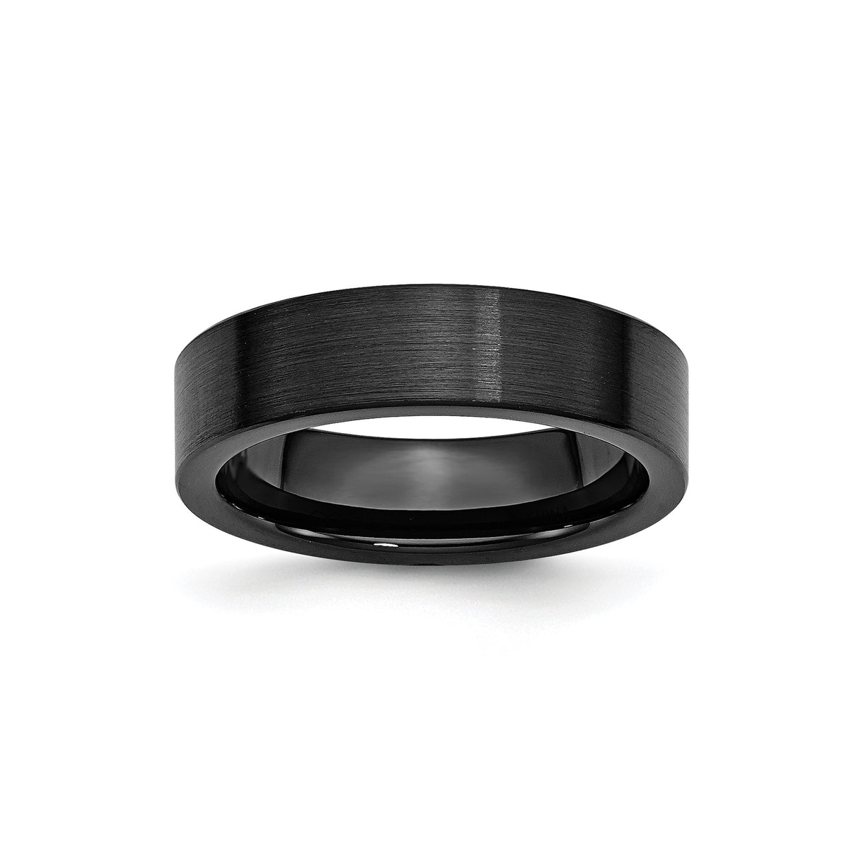 Brushed, Flat wedding band ring
