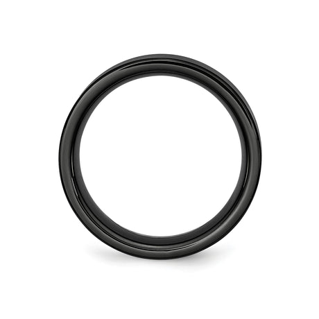 Brushed, Flat wedding band ring alternate angle