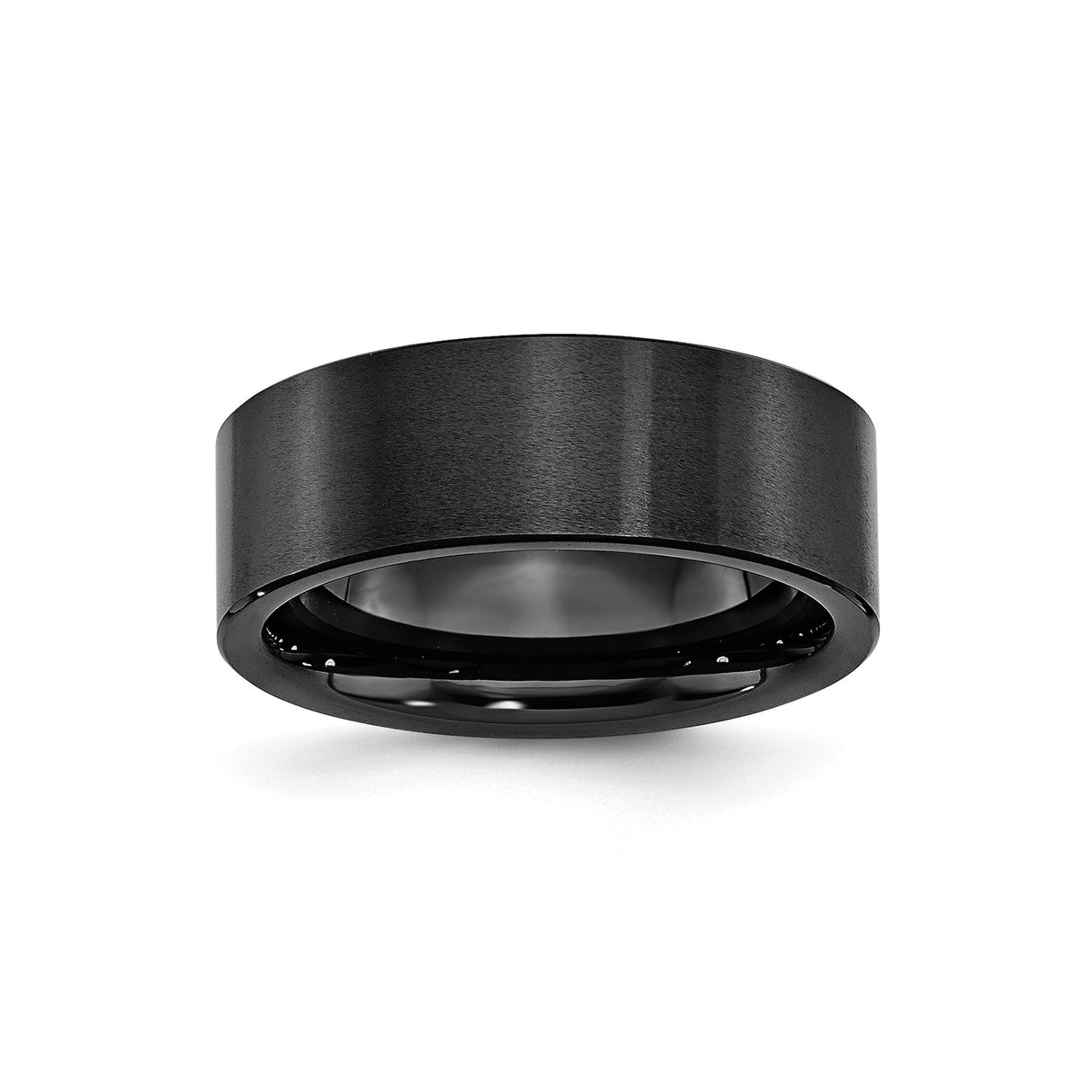 Brushed, Flat wedding band ring