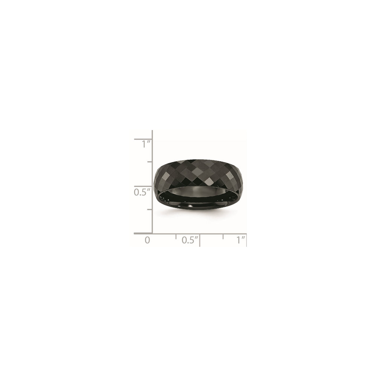 wedding band ring shown for scale