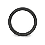Beveled Edge, Brushed wedding band ring alternate angle