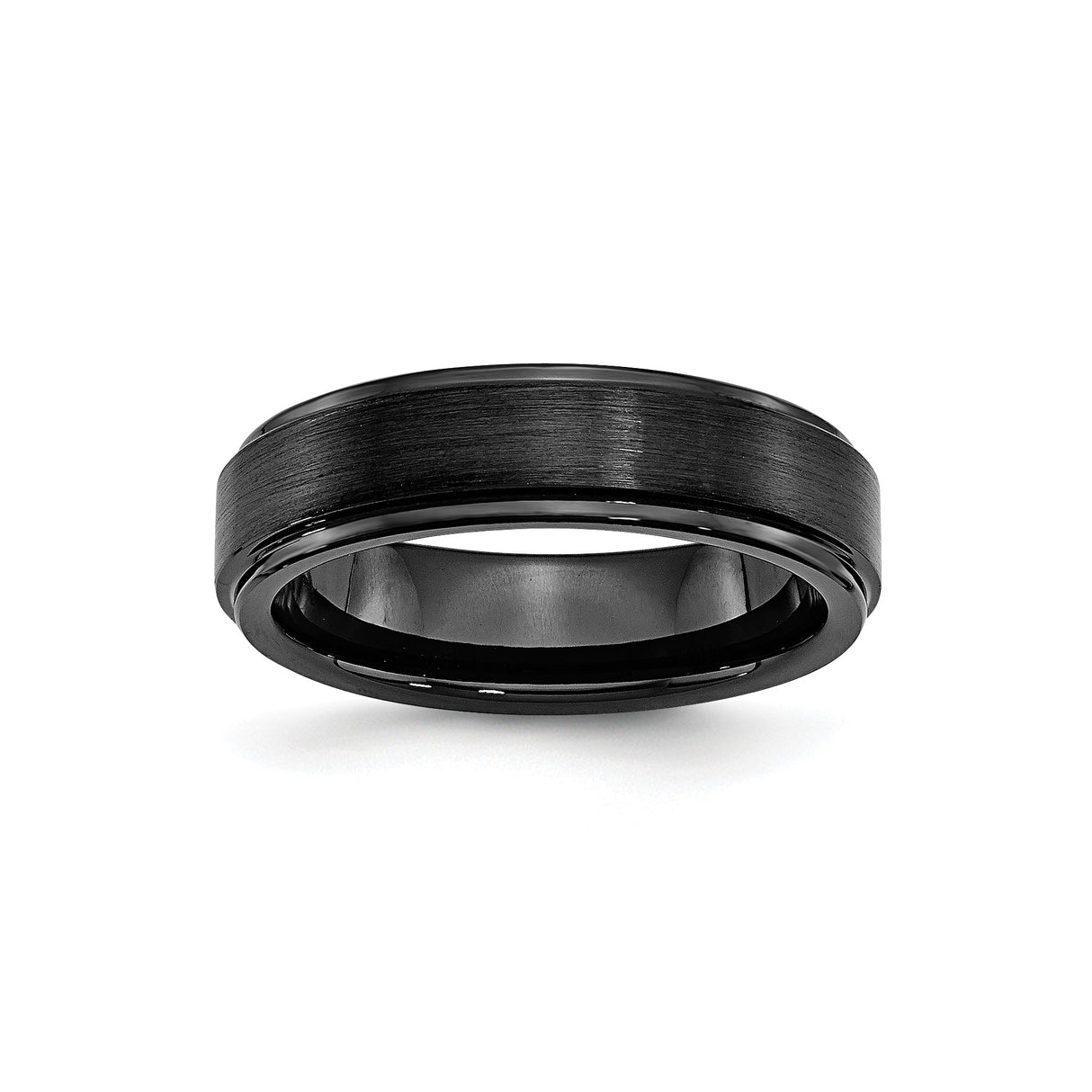 Brushed wedding band ring