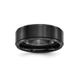 Brushed wedding band ring