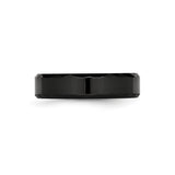 Beveled Edge wedding band ring detail view
