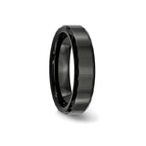 Beveled Edge wedding band ring detail view