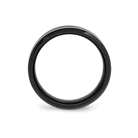 Beveled Edge wedding band ring alternate angle