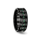 Beveled Edge wedding band ring detail view