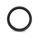 Beveled Edge, Brushed wedding band ring alternate angle