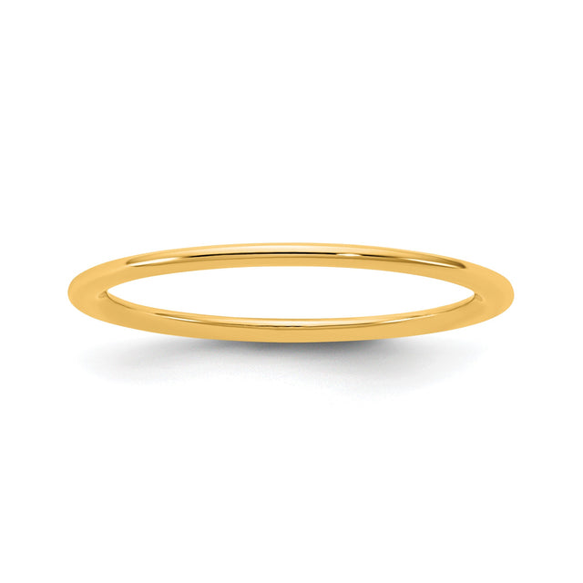 14k Yellow Gold Comfort Fit wedding band ring