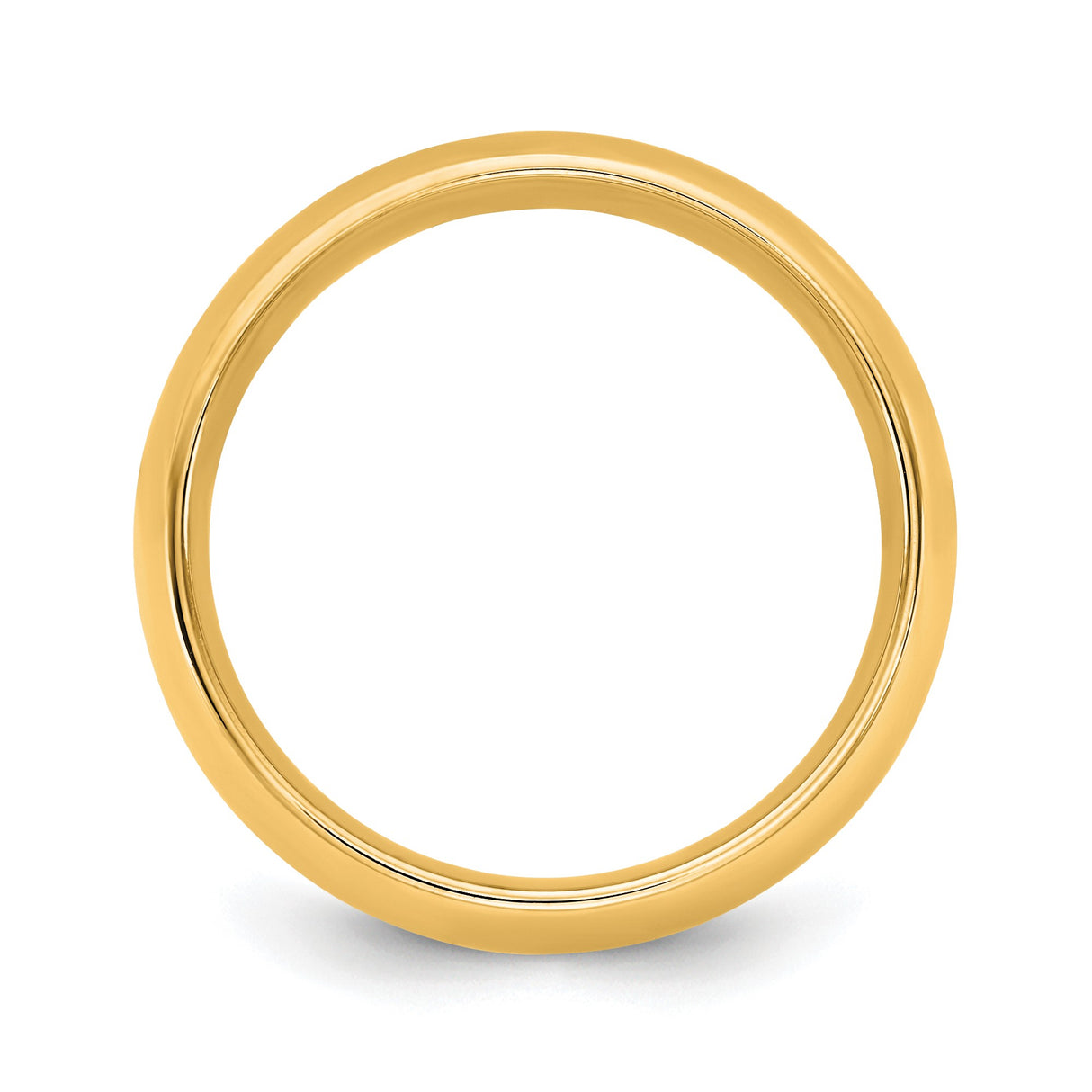 10k Yellow Gold Comfort Fit wedding band ring alternate angle
