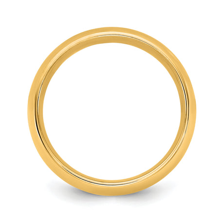 10k Yellow Gold Comfort Fit wedding band ring alternate angle