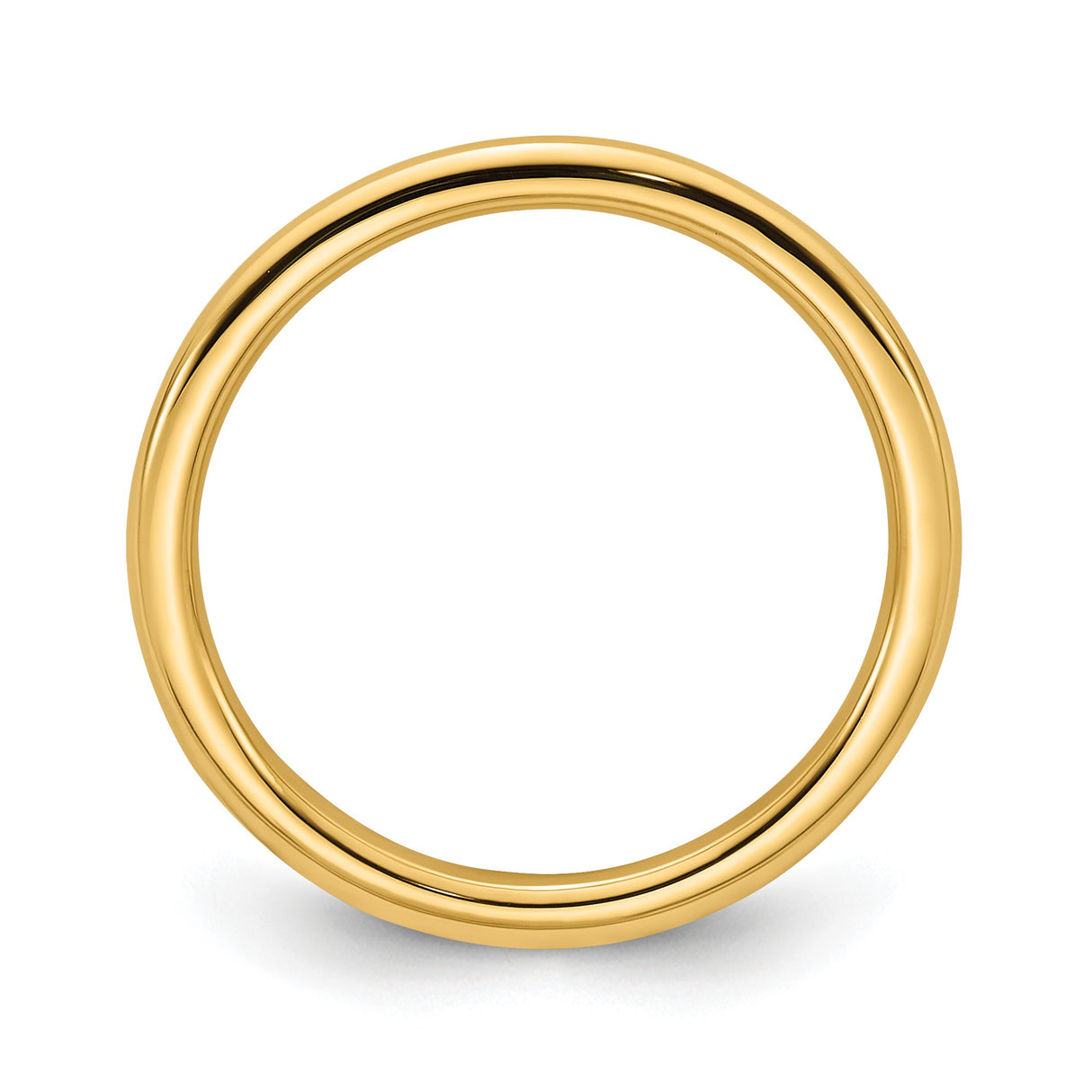 14k Yellow Gold Comfort Fit wedding band ring alternate angle