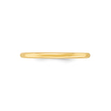 14k Yellow Gold Comfort Fit wedding band ring detail view