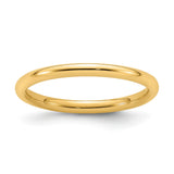 14k Yellow Gold Comfort Fit wedding band ring