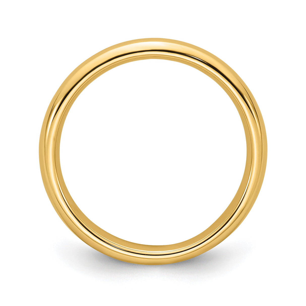 10k Yellow Gold Comfort Fit, Lightweight wedding band ring alternate angle