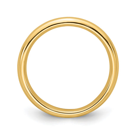 10k Yellow Gold Comfort Fit, Lightweight wedding band ring alternate angle