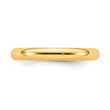 14k Yellow Gold Comfort Fit wedding band ring detail view