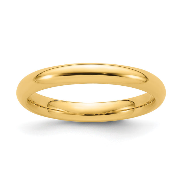 14k Yellow Gold Comfort Fit wedding band ring