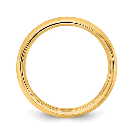14k Yellow Gold Comfort Fit wedding band ring alternate angle