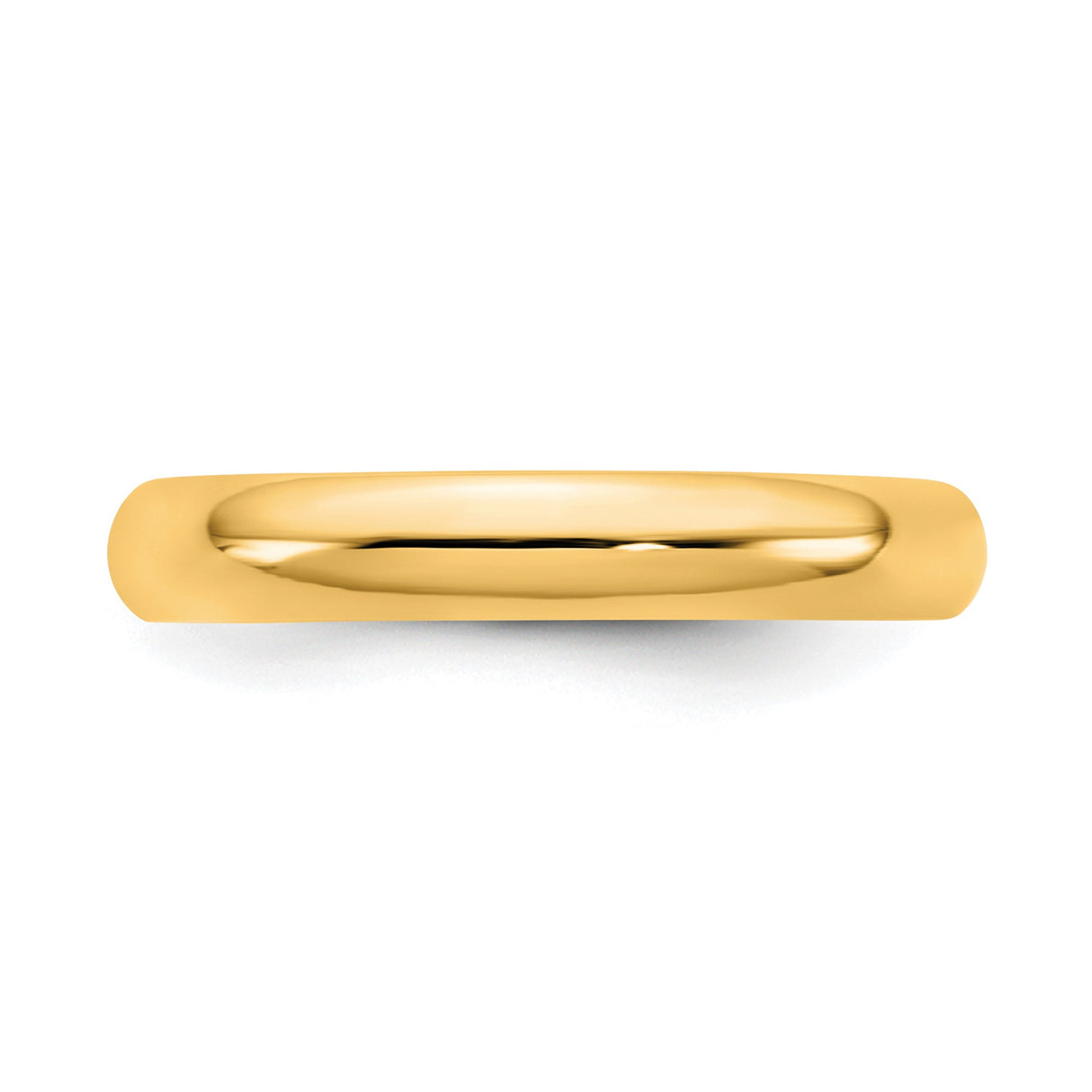 14k Yellow Gold Comfort Fit wedding band ring detail view