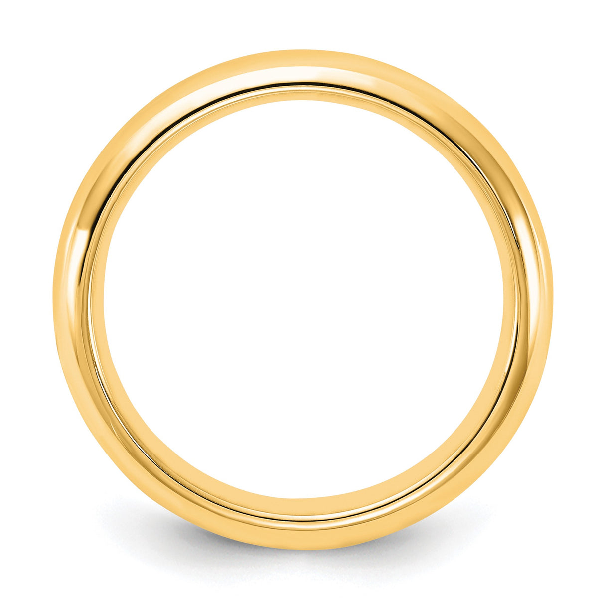 Yellow Gold Comfort Fit wedding band ring alternate angle