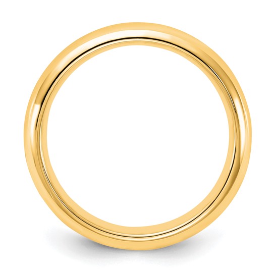 14K Yellow Gold Comfort Fit Wedding Band Solid 4 Mm Classic Ring for Everyday Elegance