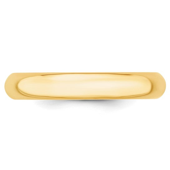 14K Yellow Gold Comfort Fit Wedding Band Solid 4 Mm Classic Ring for Everyday Elegance