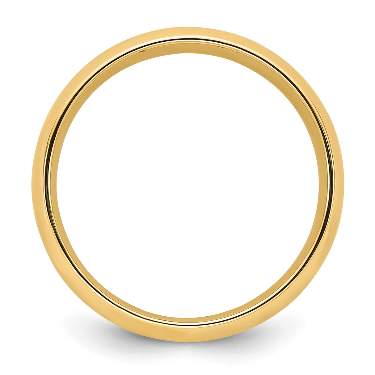 10k Yellow Gold Comfort Fit, Lightweight wedding band ring alternate angle