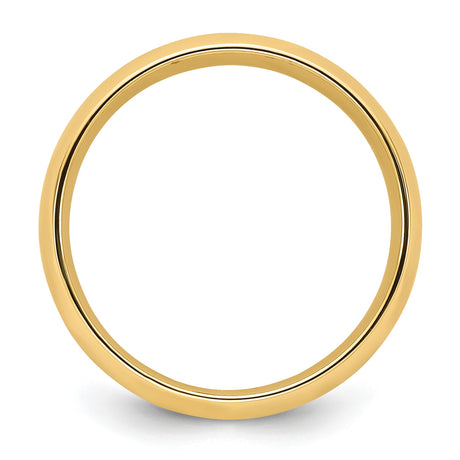 10k Yellow Gold Comfort Fit, Lightweight wedding band ring alternate angle