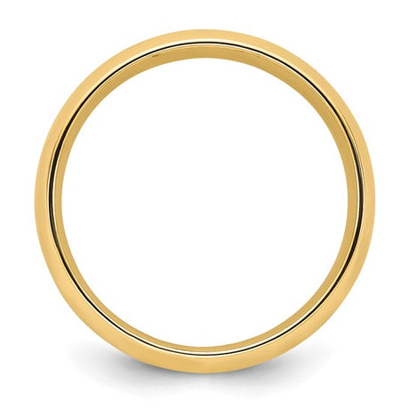 14K Yellow Gold Comfort-Fit Wedding Band, Solid Classic 5mm
