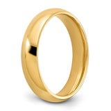 14K Yellow Gold Comfort-Fit Wedding Band, Solid Classic 5mm