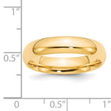 14K Yellow Gold Comfort-Fit Wedding Band, Solid Classic 5mm