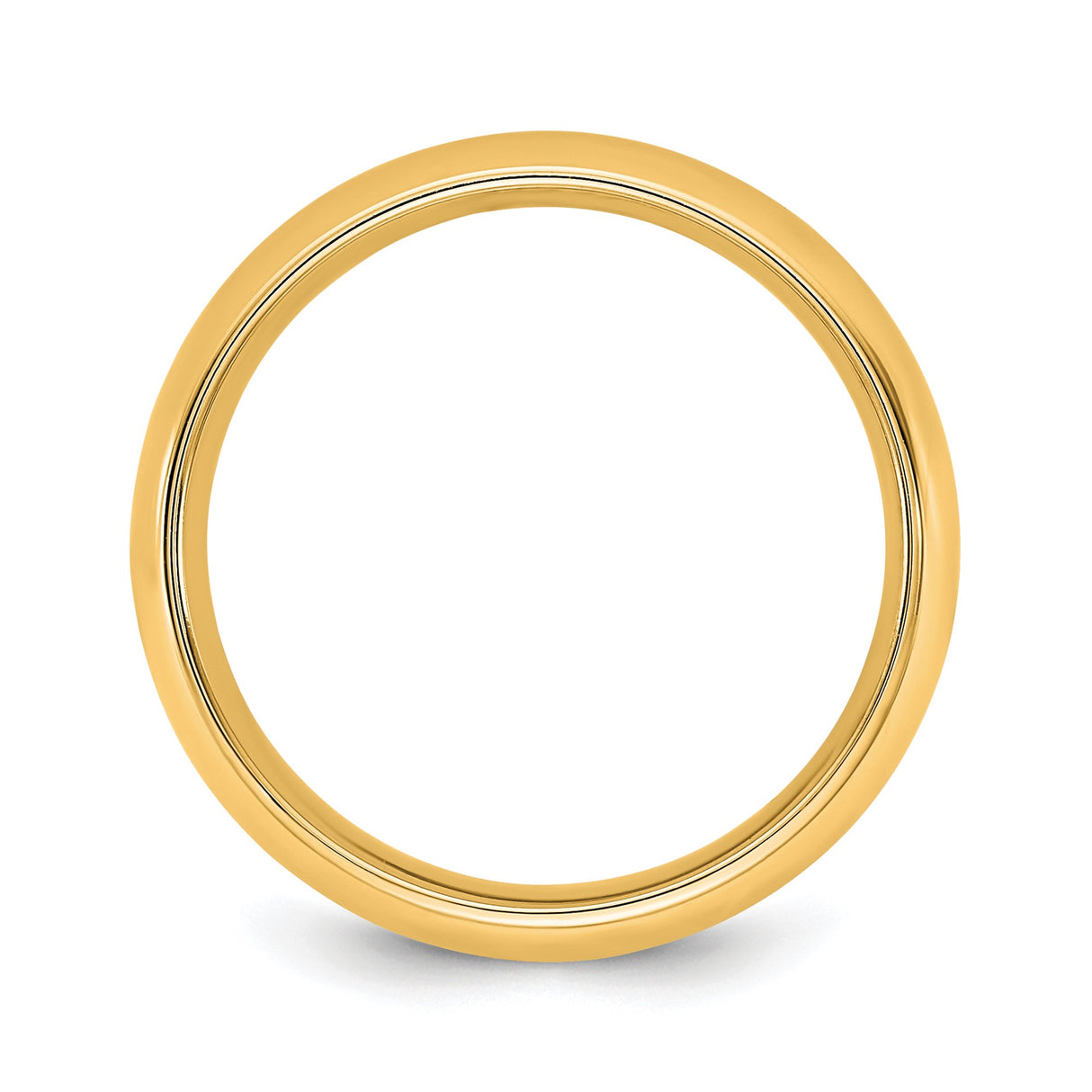 14k Yellow Gold Comfort Fit wedding band ring alternate angle